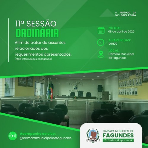 Imagem 11ª SESSÃO ORDINÁRIA